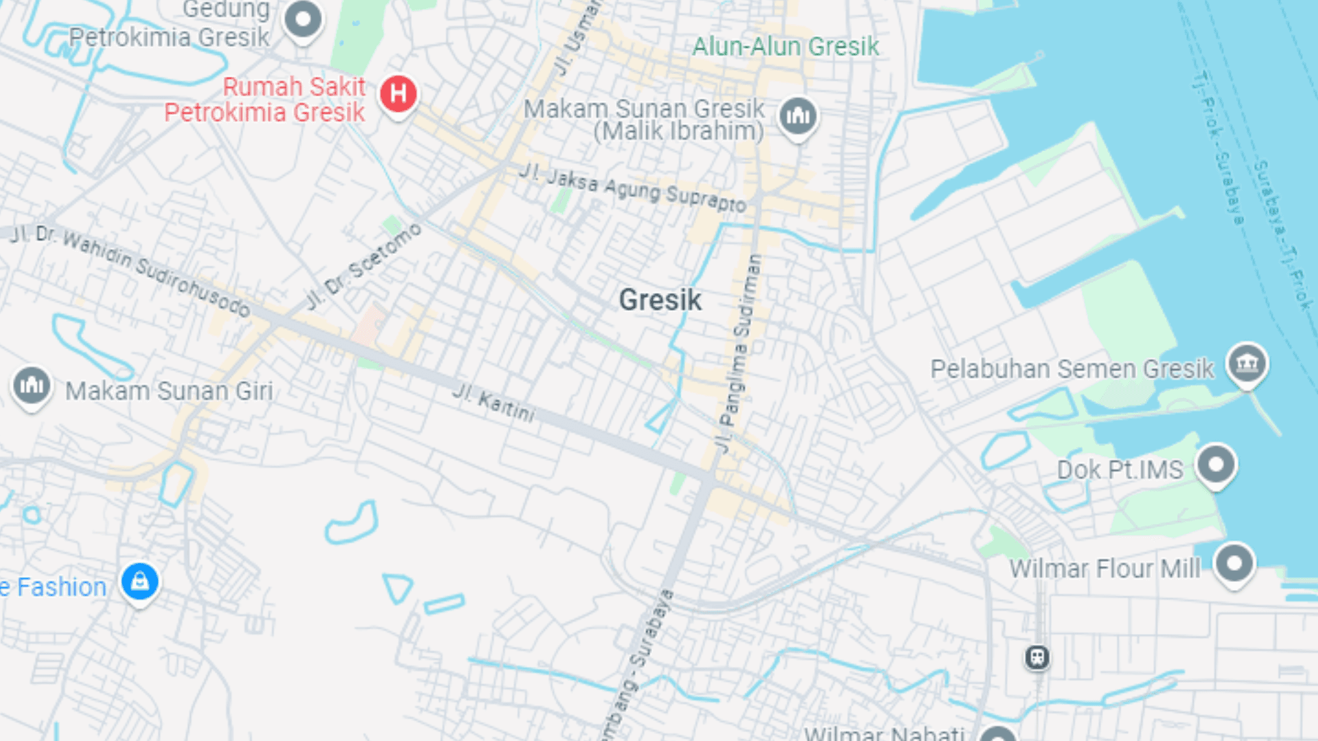 Map of Gresik, Indonesia